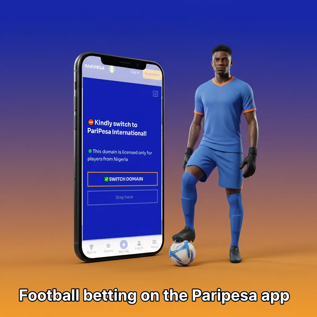 Smartphone screens showing Paripesa app with football matches, live odds, betslip, and goal alert notifications.
