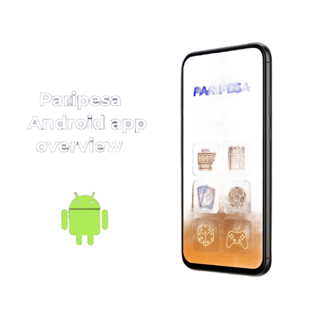 Screenshot of Paripesa Android app: betting and casino options, quick login, fast markets, NGN payments in Nigeria.