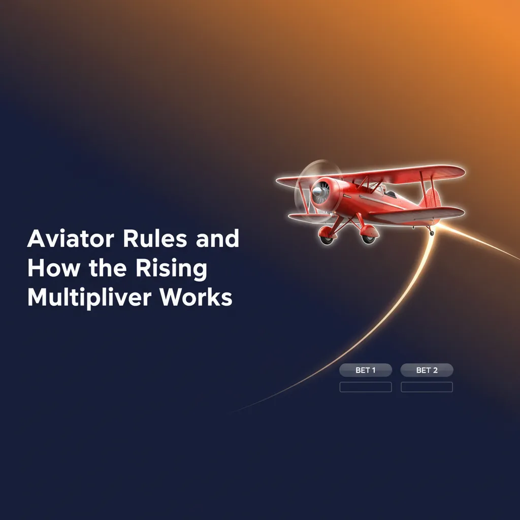 Aviator: plane takes off as multiplier rises from 1.00x; bet and cash out in time; two bets, auto cash out options