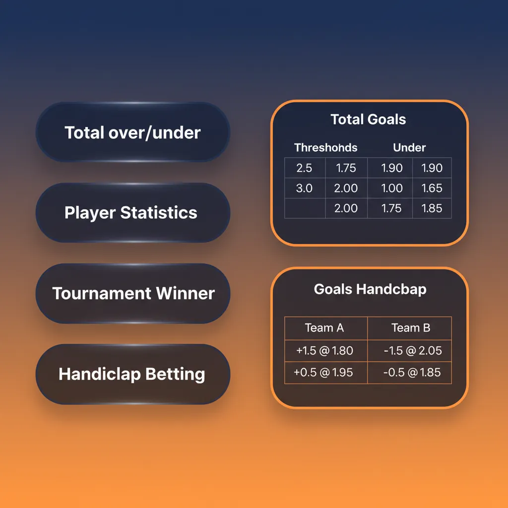 Bet types: Single (one pick), Express (multi-leg, all must win), System (pays even if some lose). Choose by bankroll.