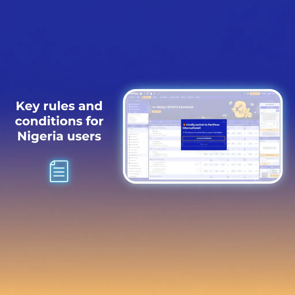 List of betting rules for Nigeria users: 18+, one account, accurate details, bonus wagering, KYC before withdrawals, no fraud.