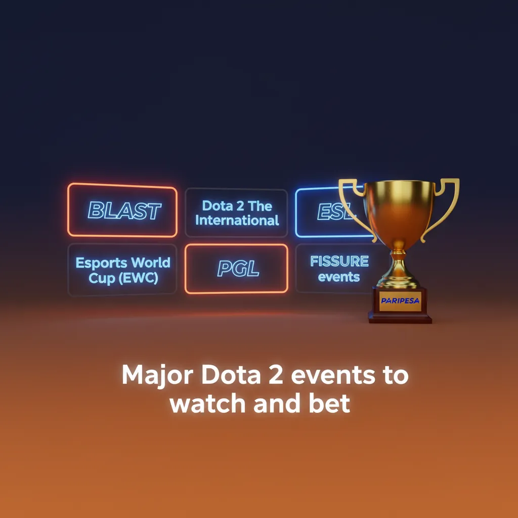 Dota 2 majors collage with TI, BLAST, ESL, EWC, PGL, FISSURE logos and live betting odds during draft phase.
