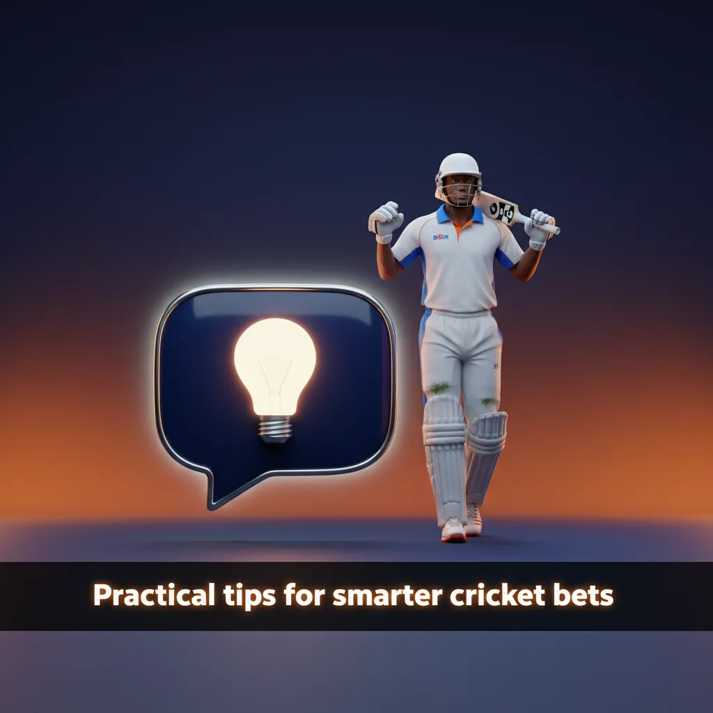 Infographic on smarter cricket bets: form, team news, venues, weather, market fit, bankroll, live stats, odds, NGN payments.