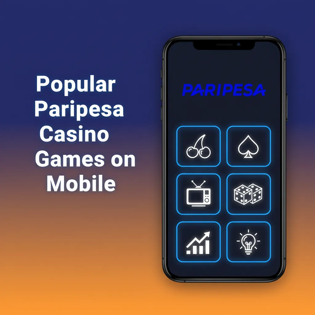 Paripesa mobile app featuring popular slots and live games: Gates of Olympus, Sweet Bonanza, Book of Dead, Starburst.