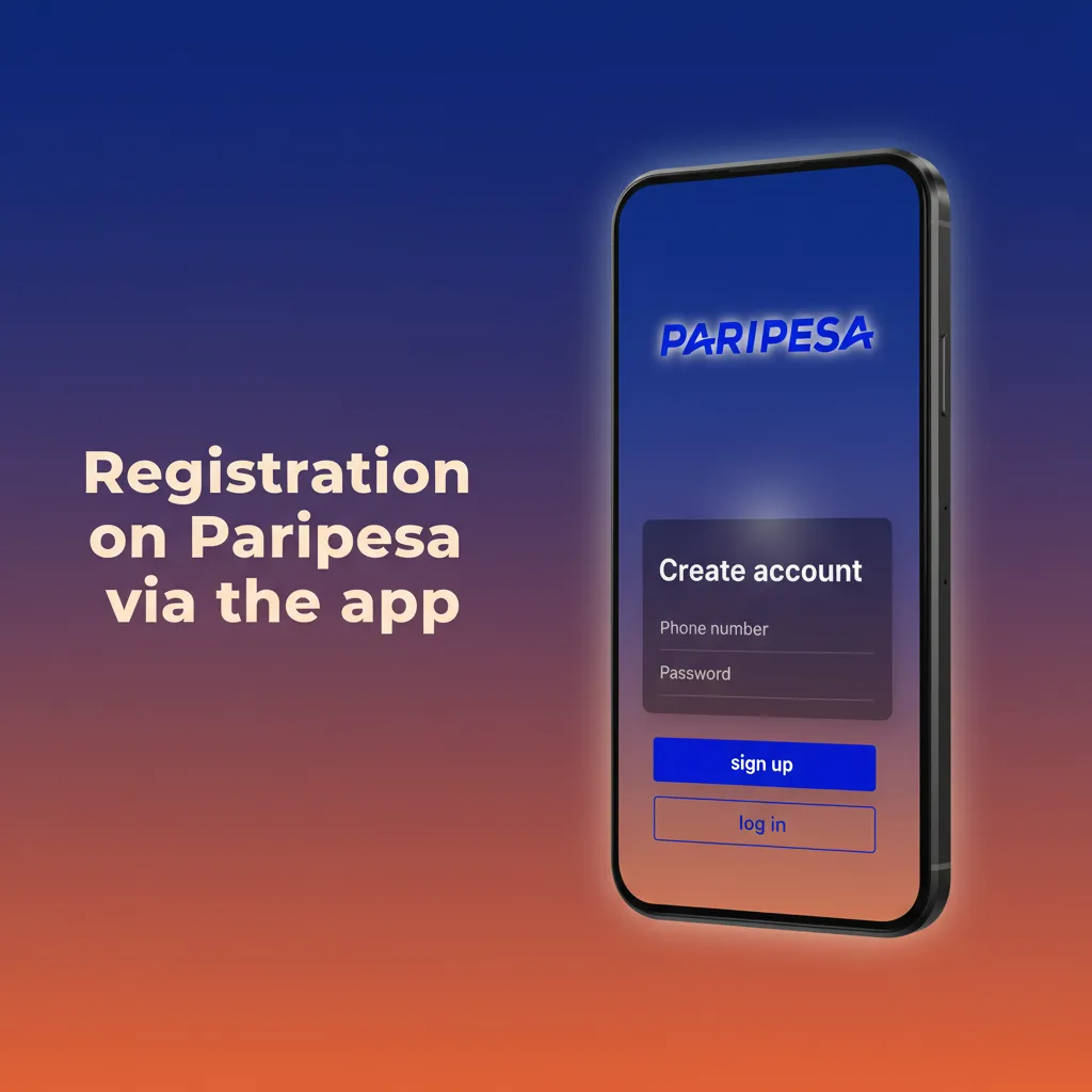 Paripesa app sign-up on phone: choose NGN, phone/email, OTP verify, 18+ confirm, profile details, deposit limit.
