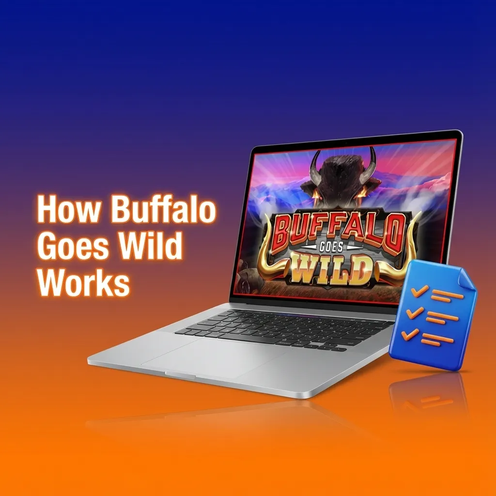 Buffalo Goes Wild slot interface showing five reels, three rows, wild symbols with multipliers, and scatter bonus icons