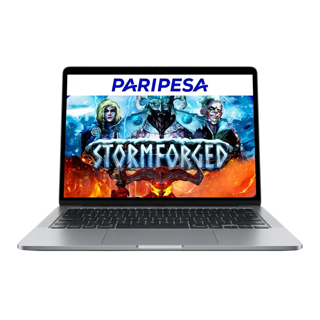 Stormforged slot game interface showing cascading reels and multiplier features at Paripesa Nigeria casino platform
